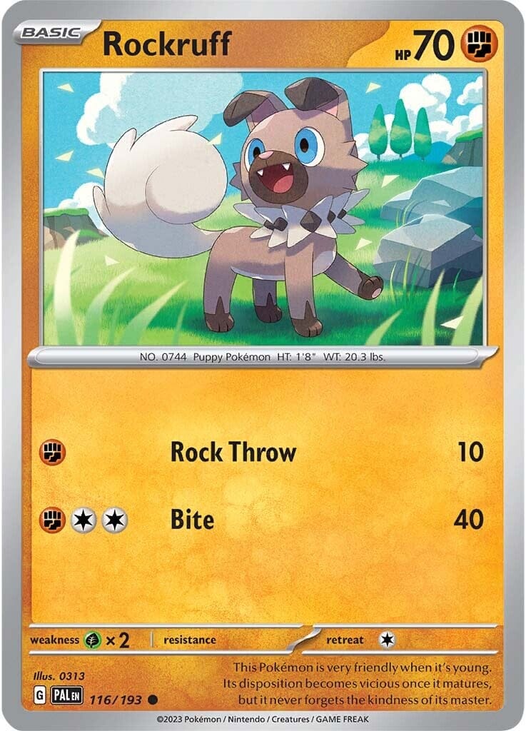 Rockruff (116/193) [Scarlet & Violet: Paldea Evolved] Pokemon Single Pokémon  | Multizone: Comics And Games