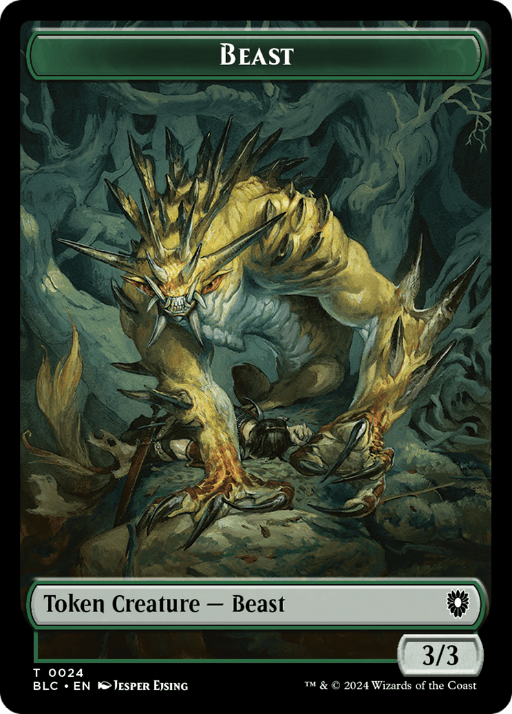 Hamster // Beast (024) Double-Sided Token [Bloomburrow Commander Tokens] MTG Single Magic: The Gathering  | Multizone: Comics And Games