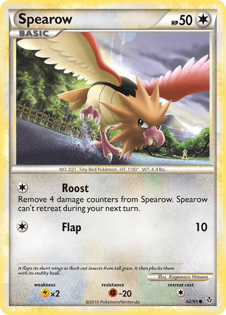 Spearow (62/95) [HeartGold & SoulSilver: Unleashed] Pokemon Single Pokémon  | Multizone: Comics And Games