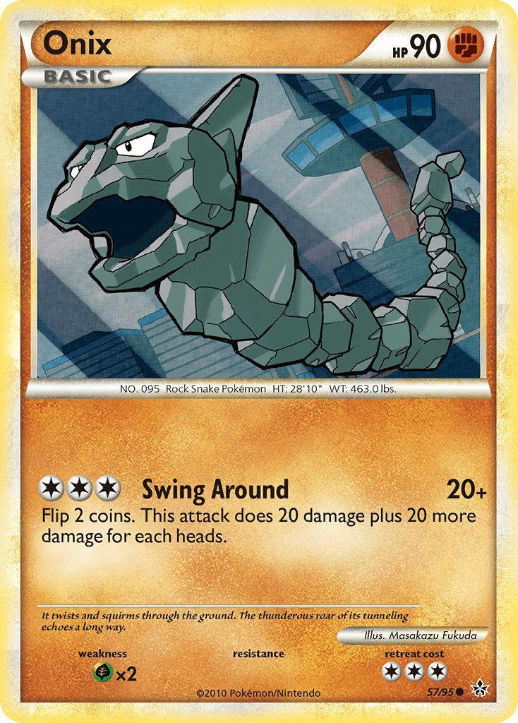 Onix (57/95) [HeartGold & SoulSilver: Unleashed] Pokemon Single Pokémon  | Multizone: Comics And Games