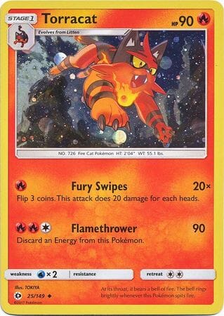 Torracat (25/149) (Cosmos Holo) [Sun & Moon: Base Set] Pokemon Single Pokémon  | Multizone: Comics And Games