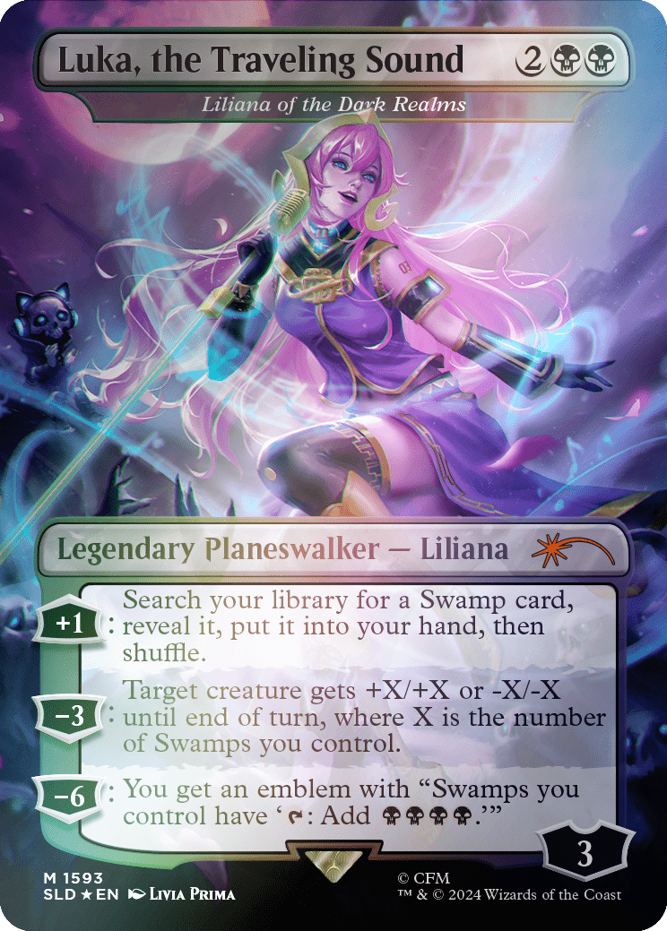 Luka, the Traveling Sound - Liliana of the Dark Realms (Rainbow Foil) [Secret Lair Drop Series] MTG Single Magic: The Gathering  | Multizone: Comics And Games