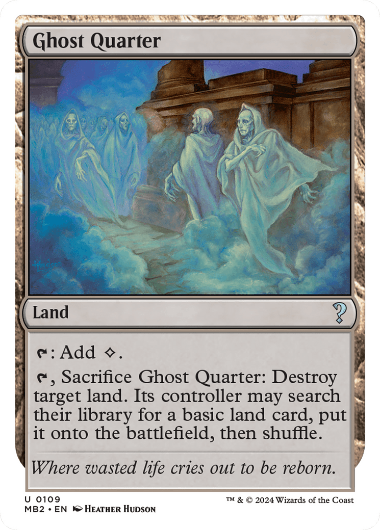 Ghost Quarter (White Border) [Mystery Booster 2] MTG Single Magic: The Gathering  | Multizone: Comics And Games