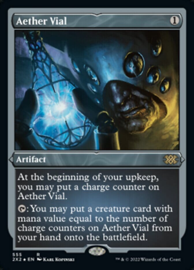 Aether Vial (Foil Etched) [Double Masters 2022] MTG Single Magic: The Gathering  | Multizone: Comics And Games