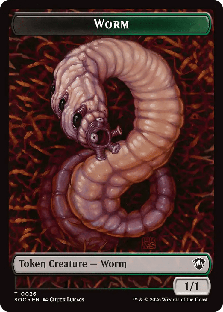 Eldrazi Spawn // Worm Double-Sided Token [Secrets of Strixhaven Commander Tokens] MTG Single Magic: The Gathering  | Multizone: Comics And Games