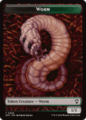Eldrazi Spawn // Worm Double-Sided Token [Secrets of Strixhaven Commander Tokens] MTG Single Magic: The Gathering  | Multizone: Comics And Games