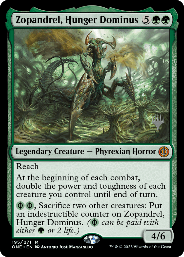 Zopandrel, Hunger Dominus (Promo Pack) [Phyrexia: All Will Be One Promos] MTG Single Magic: The Gathering  | Multizone: Comics And Games
