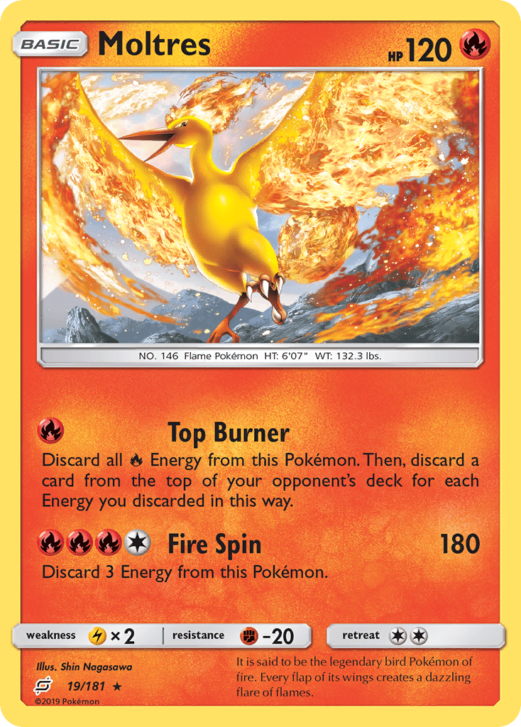 Moltres (19/181) [Sun & Moon: Team Up] Pokemon Single Pokémon  | Multizone: Comics And Games