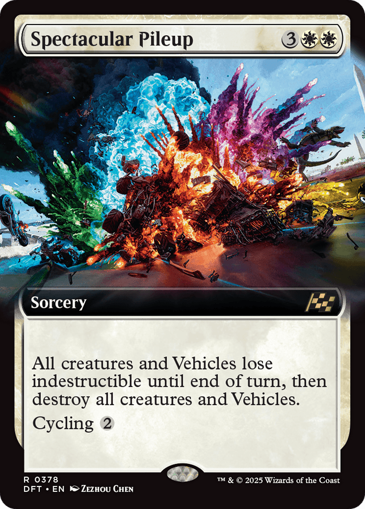 Spectacular Pileup (Extended Art) [Aetherdrift] MTG Single Magic: The Gathering  | Multizone: Comics And Games