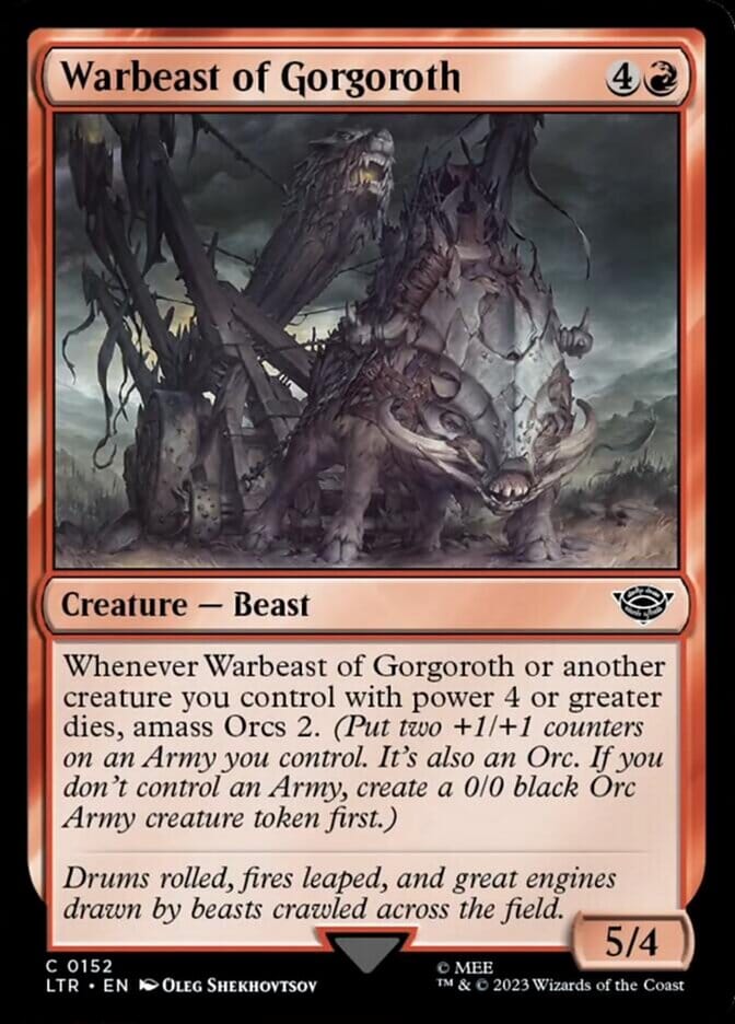 Warbeast of Gorgoroth [The Lord of the Rings: Tales of Middle-Earth] MTG Single Magic: The Gathering  | Multizone: Comics And Games