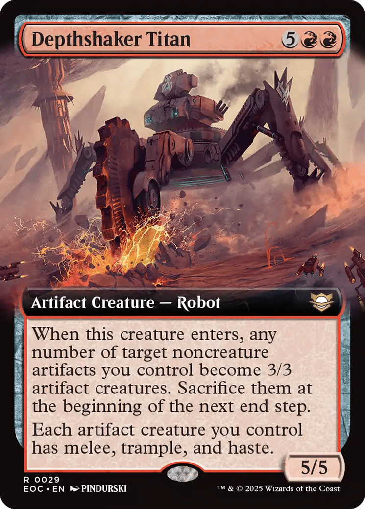 Depthshaker Titan (Extended Art) [Edge of Eternities Commander] MTG Single Magic: The Gathering  | Multizone: Comics And Games
