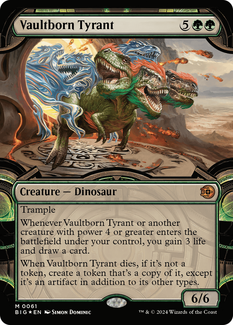 Vaultborn Tyrant (Showcase) (Raised Foil) [Outlaws of Thunder Junction: The Big Score] MTG Single Magic: The Gathering  | Multizone: Comics And Games