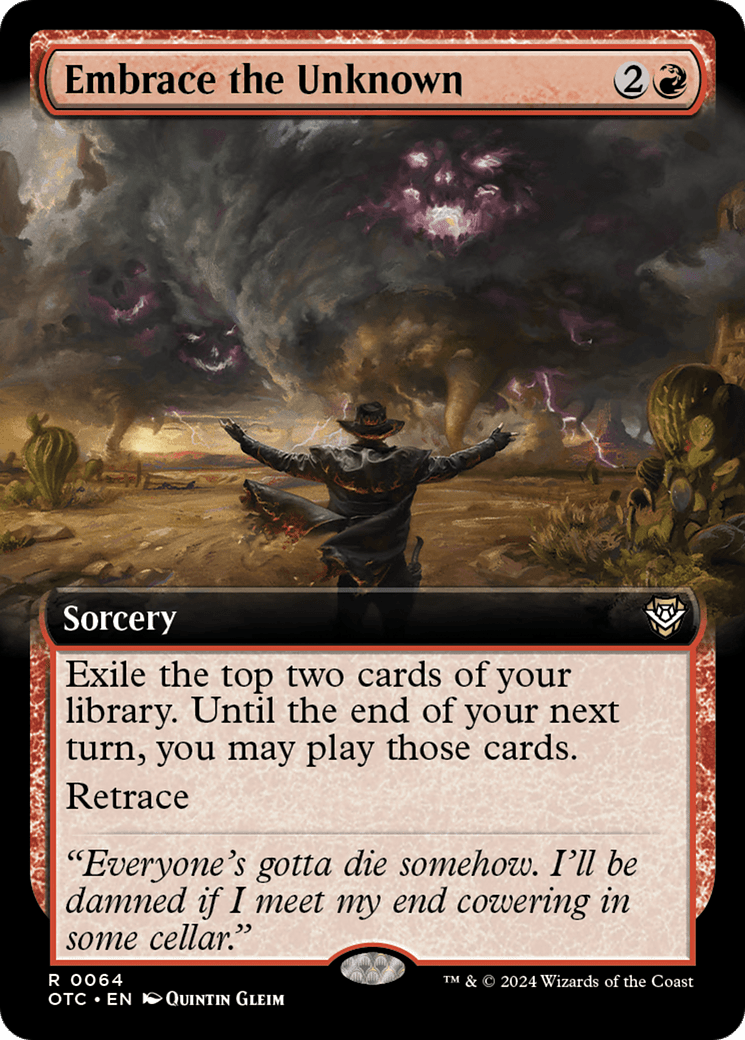 Embrace the Unknown (Extended Art) [Outlaws of Thunder Junction Commander] MTG Single Magic: The Gathering  | Multizone: Comics And Games