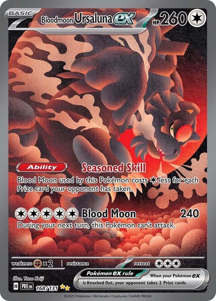 Bloodmoon Ursaluna ex (168/131) [Scarlet & Violet: Prismatic Evolutions] Pokemon Single Pokémon  | Multizone: Comics And Games