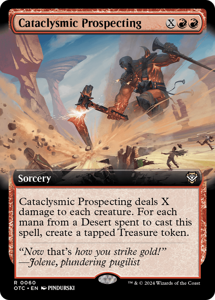 Cataclysmic Prospecting (Extended Art) [Outlaws of Thunder Junction Commander] MTG Single Magic: The Gathering  | Multizone: Comics And Games