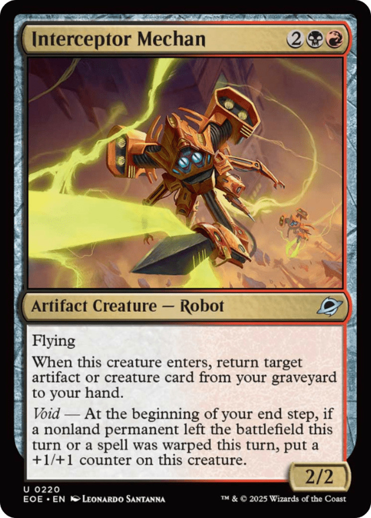 Interceptor Mechan [Edge of Eternities] MTG Single Magic: The Gathering  | Multizone: Comics And Games