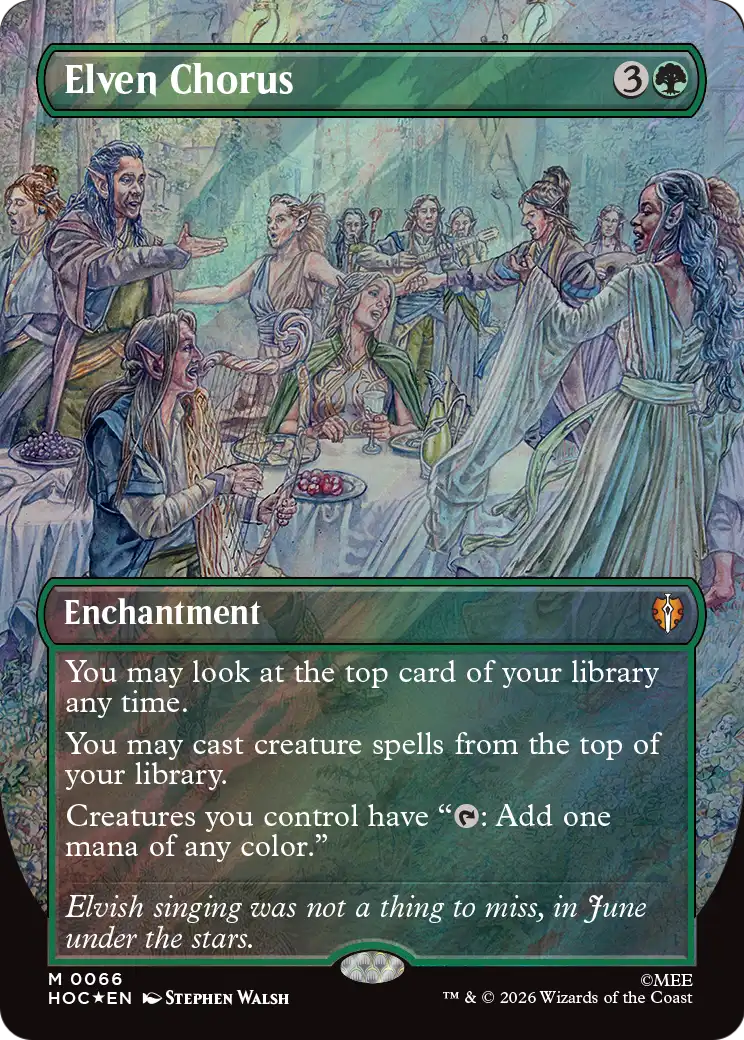 Elven Chorus (Borderless) (Surge Foil) [The Hobbit: Eternal-Legal] | Multizone: Comics And Games
