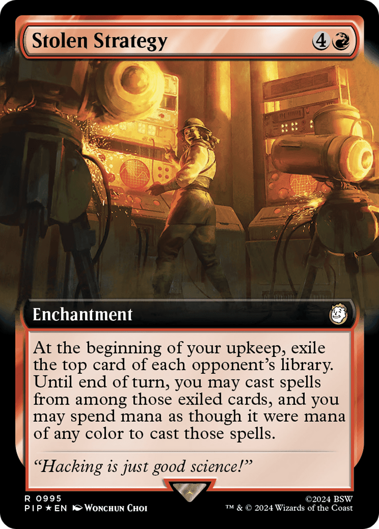 Stolen Strategy (Extended Art) (Surge Foil) [Fallout] MTG Single Magic: The Gathering  | Multizone: Comics And Games