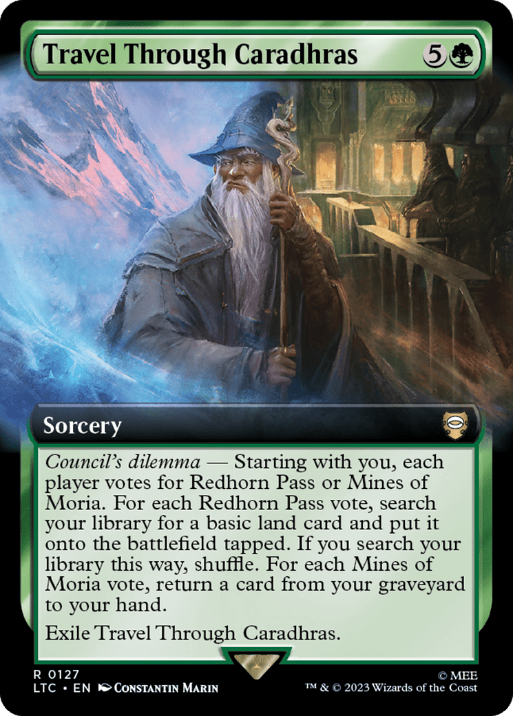 Travel Through Caradhras (Extended Art) [The Lord of the Rings: Tales of Middle-Earth Commander] MTG Single Magic: The Gathering  | Multizone: Comics And Games