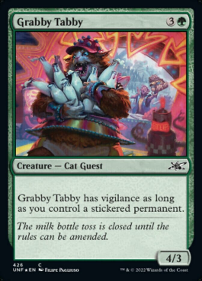 Grabby Tabby (Galaxy Foil) [Unfinity] MTG Single Magic: The Gathering  | Multizone: Comics And Games