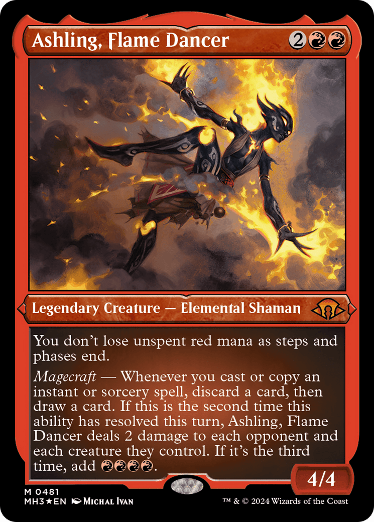 Ashling, Flame Dancer (Foil Etched) [Modern Horizons 3] MTG Single Magic: The Gathering  | Multizone: Comics And Games