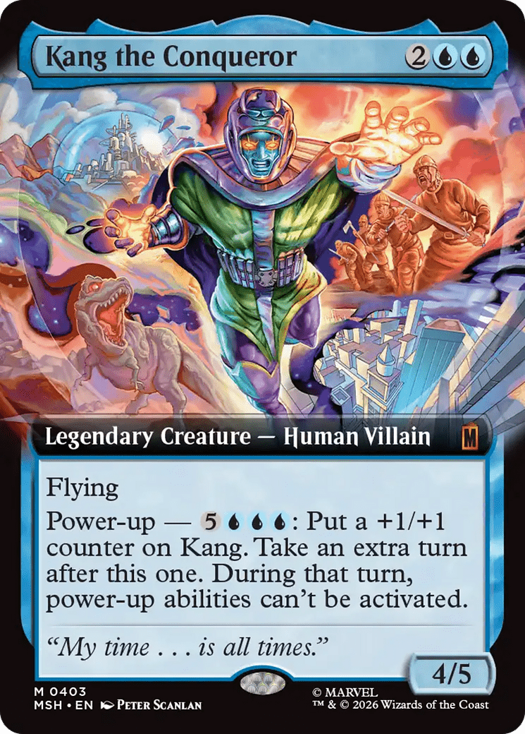 Kang the Conqueror (Extended Art) [Marvel Super Heroes] MTG Single Magic: The Gathering  | Multizone: Comics And Games