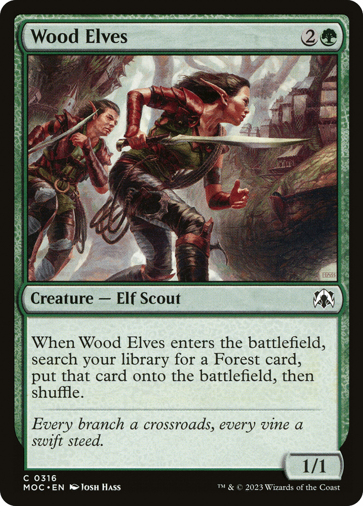 Wood Elves [March of the Machine Commander] MTG Single Magic: The Gathering  | Multizone: Comics And Games