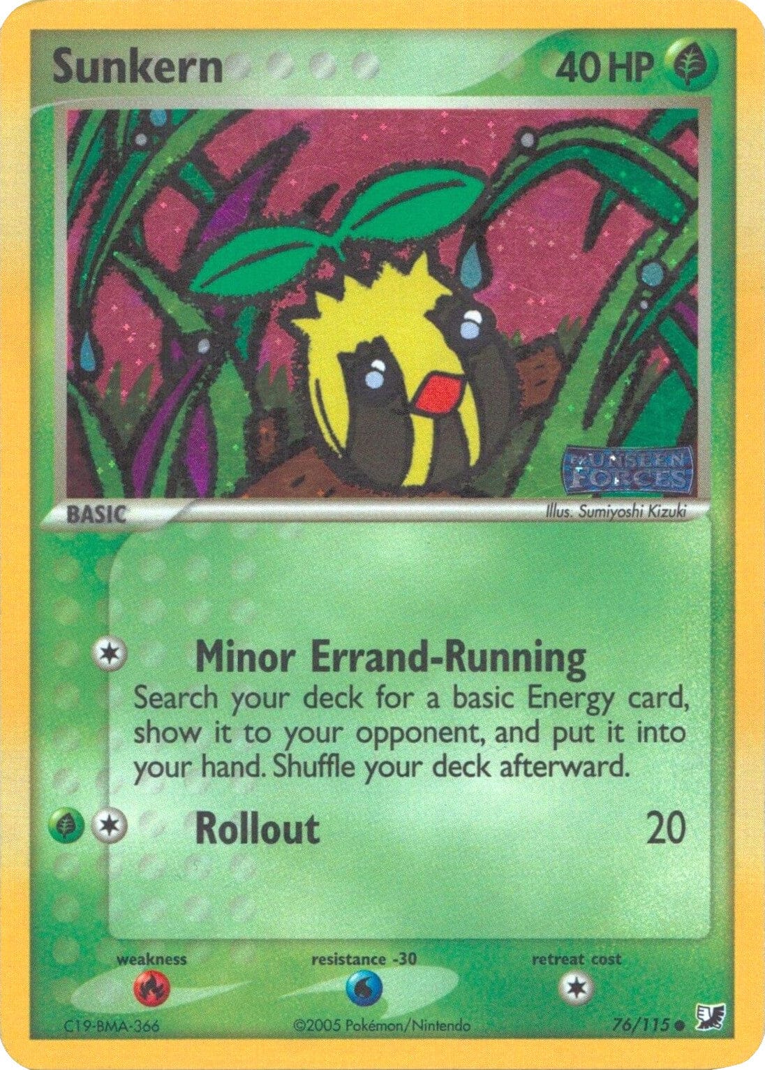 Sunkern (76/115) (Stamped) [EX: Unseen Forces] Pokemon Single Pokémon  | Multizone: Comics And Games