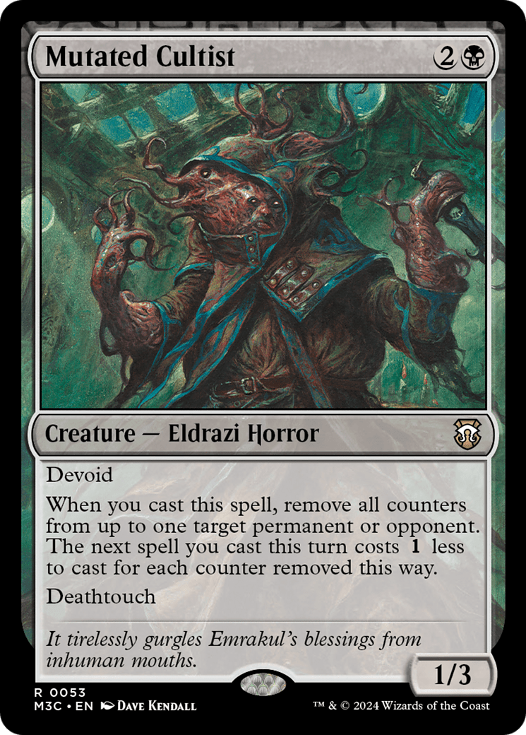 Mutated Cultist (Ripple Foil) [Modern Horizons 3 Commander] MTG Single Magic: The Gathering  | Multizone: Comics And Games