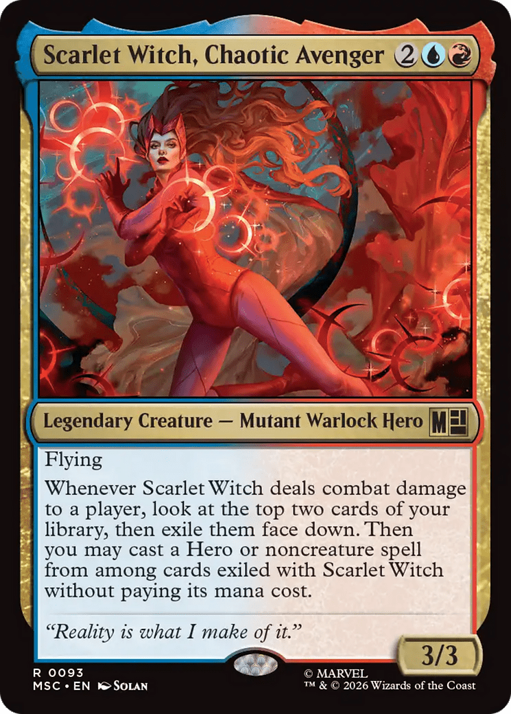 Scarlet Witch, Chaotic Avenger (Surge Foil) [Marvel Super Heroes Commander] MTG Single Magic: The Gathering  | Multizone: Comics And Games