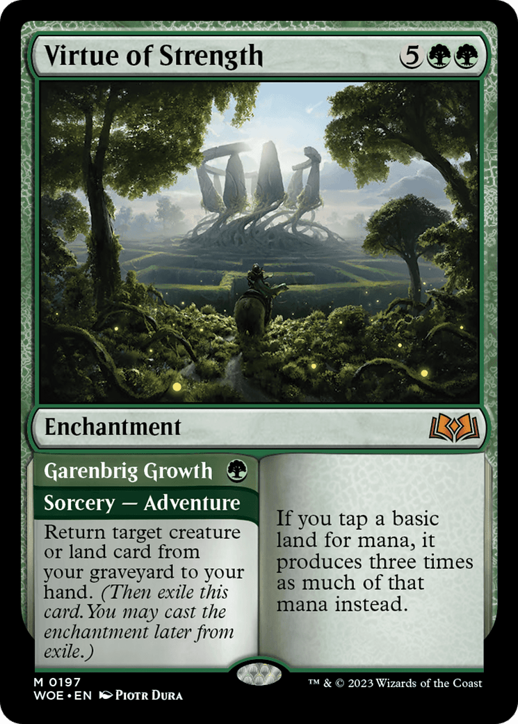 Virtue of Strength // Garenbrig Growth [Wilds of Eldraine] MTG Single Magic: The Gathering  | Multizone: Comics And Games