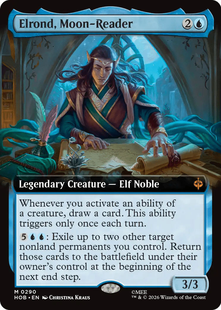 Elrond, Moon-Reader (Extended Art) [The Hobbit] MTG Single Magic: The Gathering  | Multizone: Comics And Games
