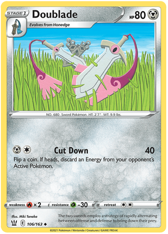 Doublade (106/163) [Sword & Shield: Battle Styles] Pokemon Single Pokémon  | Multizone: Comics And Games