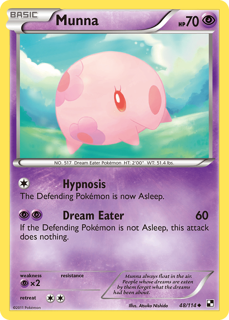 Munna (48/114) [Black & White: Base Set] Pokemon Single Pokémon  | Multizone: Comics And Games