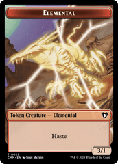 Human Soldier // Elemental (0025) Double-Sided Token [Commander Masters Tokens] MTG Single Magic: The Gathering  | Multizone: Comics And Games