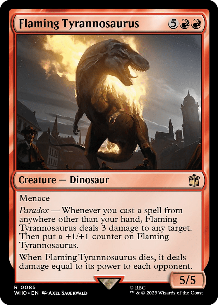 Flaming Tyrannosaurus [Doctor Who] MTG Single Magic: The Gathering  | Multizone: Comics And Games