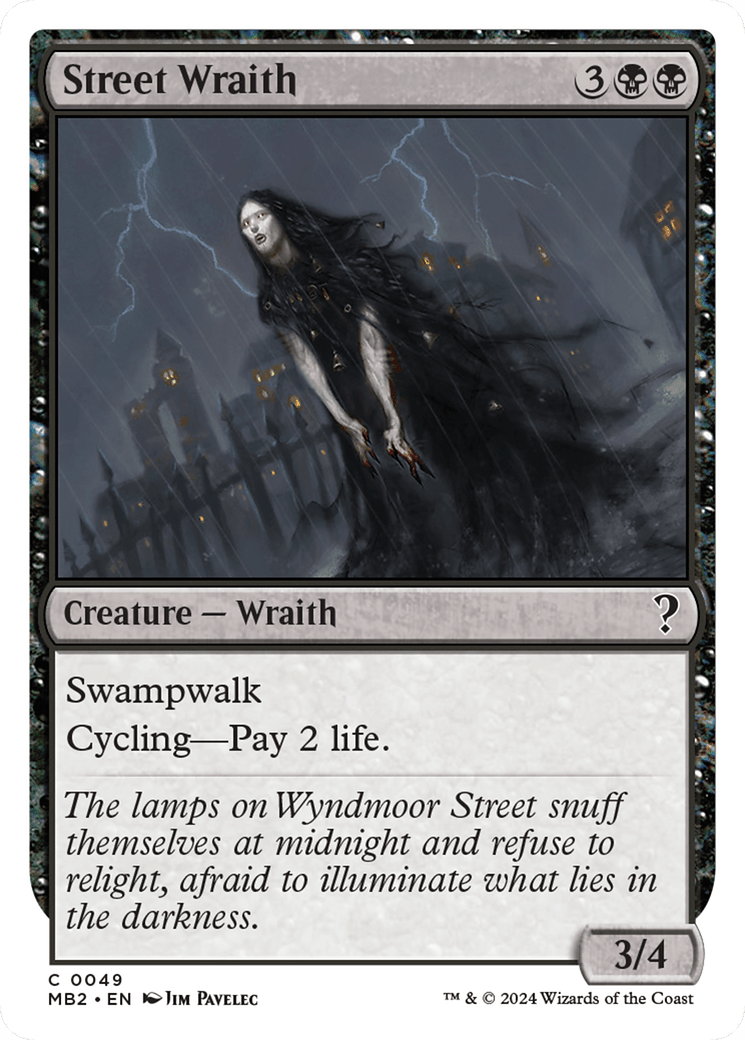 Street Wraith (White Border) [Mystery Booster 2] MTG Single Magic: The Gathering  | Multizone: Comics And Games