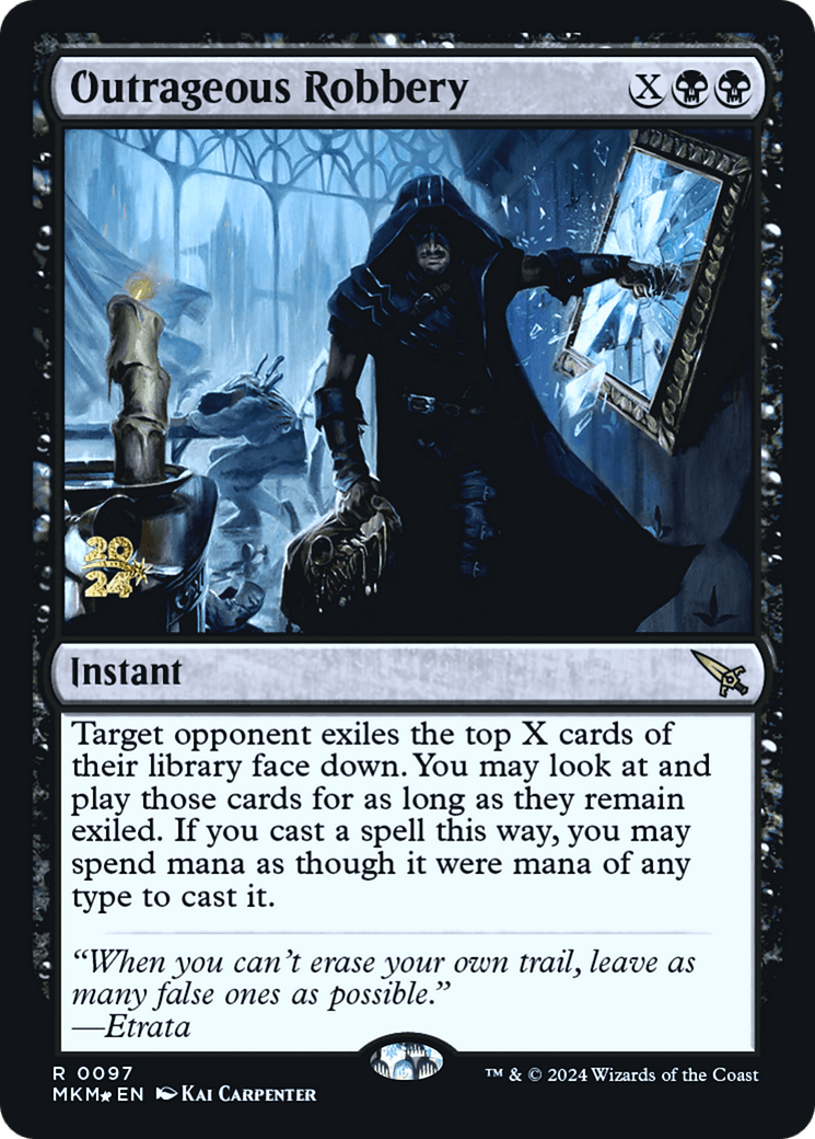 Outrageous Robbery [Murders at Karlov Manor Prerelease Promos] MTG Single Magic: The Gathering  | Multizone: Comics And Games