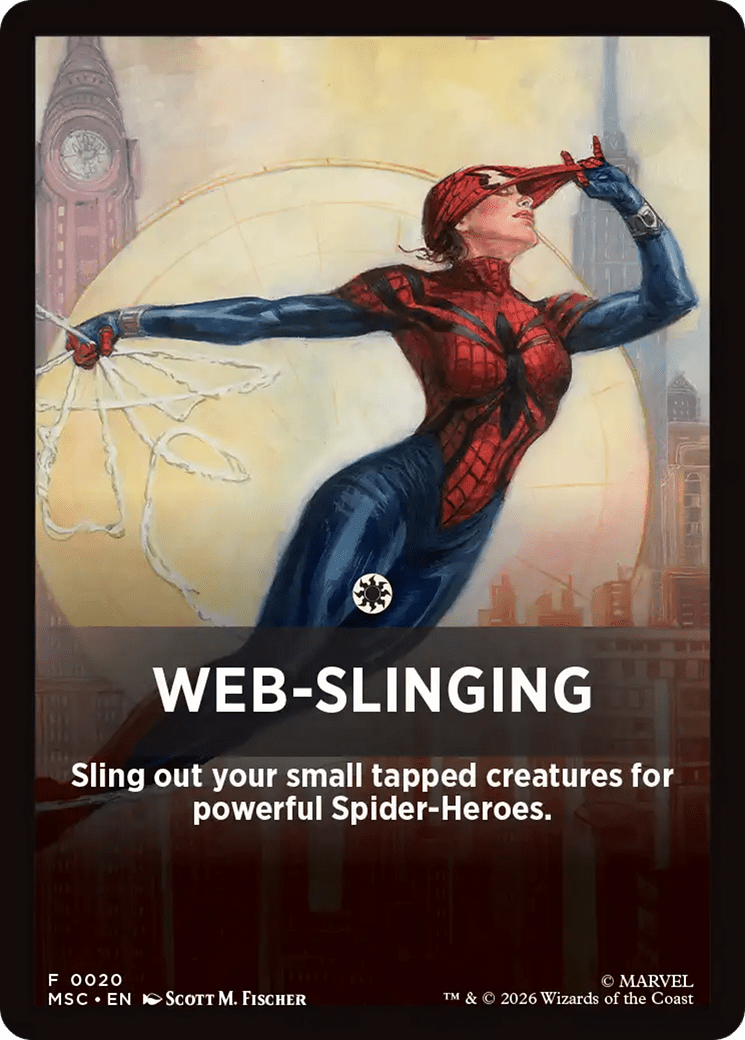 Web-Slinging Theme Card [Marvel Super Heroes Commander] MTG Single Magic: The Gathering  | Multizone: Comics And Games