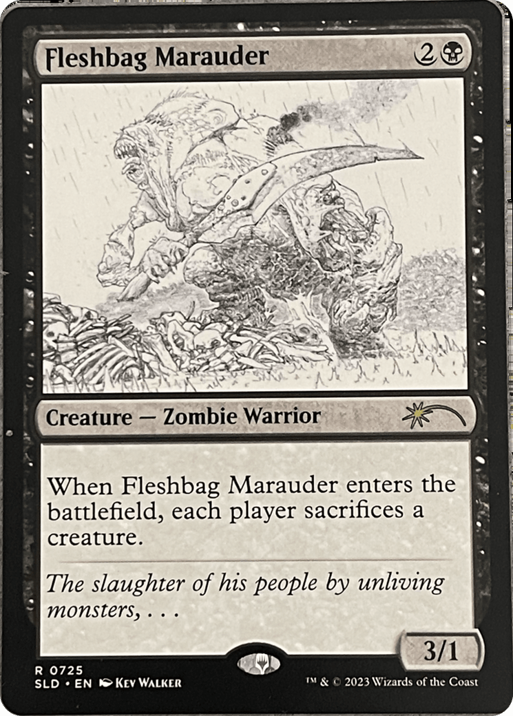 Fleshbag Marauder (Sketch Showcase) [Secret Lair Drop Series] MTG Single Magic: The Gathering  | Multizone: Comics And Games