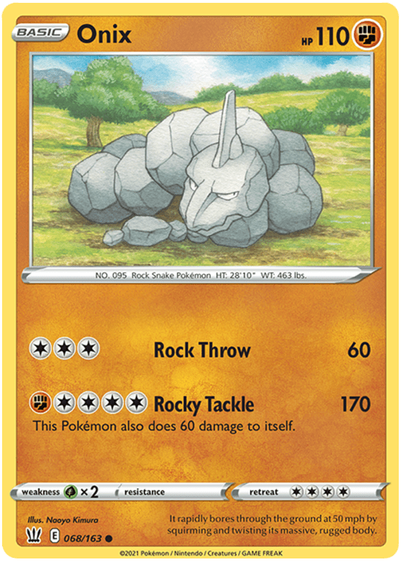 Onix (068/163) [Sword & Shield: Battle Styles] Pokemon Single Pokémon  | Multizone: Comics And Games