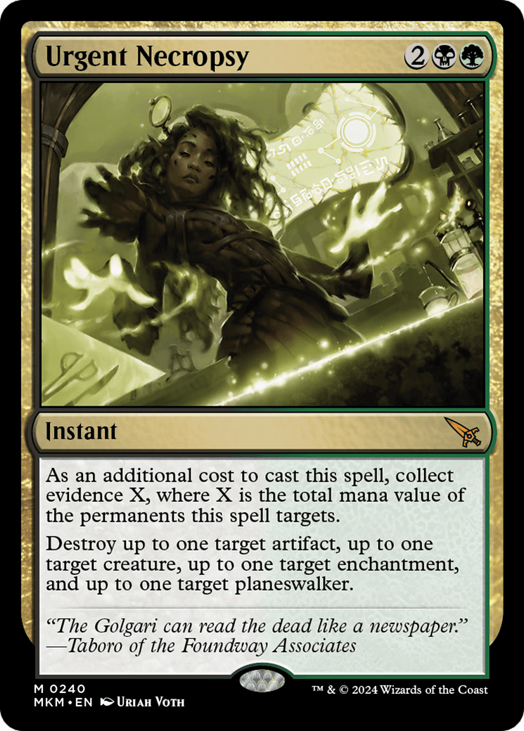 Urgent Necropsy [Murders at Karlov Manor] MTG Single Magic: The Gathering  | Multizone: Comics And Games