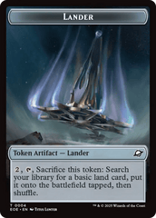Human Soldier // Lander (0004) Doubled-Sided Token [Edge of Eternities Tokens] MTG Single Magic: The Gathering  | Multizone: Comics And Games