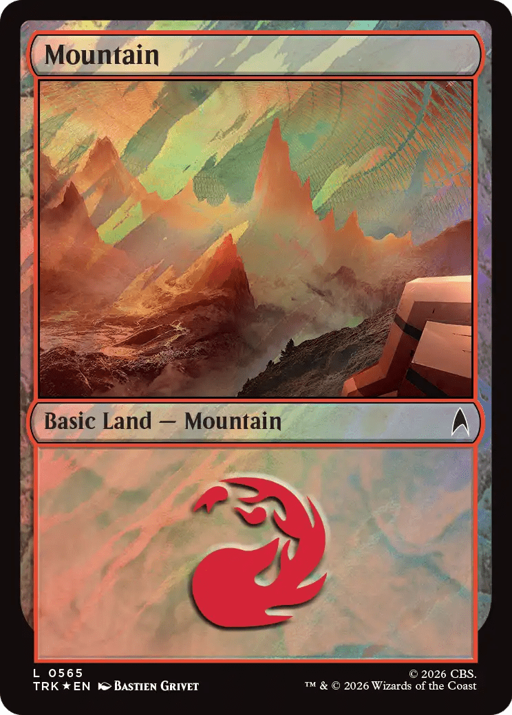 Mountain (0565) (Surge Foil) [Star Trek Commander] MTG Single Magic: The Gathering  | Multizone: Comics And Games
