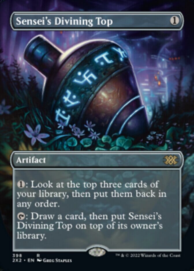 Sensei's Divining Top (Borderless Alternate Art) [Double Masters 2022] MTG Single Magic: The Gathering  | Multizone: Comics And Games