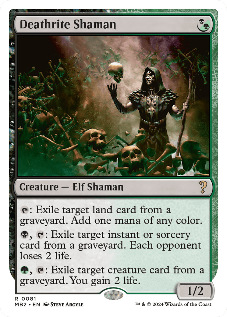 Deathrite Shaman (White Border) [Mystery Booster 2] MTG Single Magic: The Gathering  | Multizone: Comics And Games