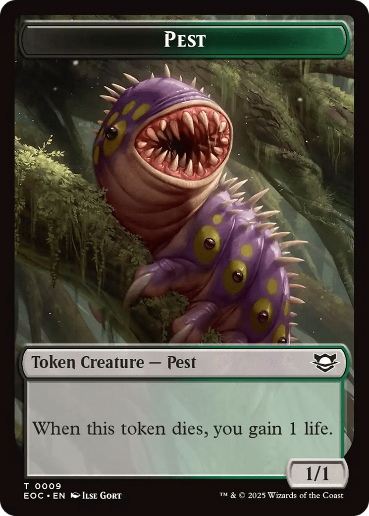 Beast (0006) // Pest Double-Sided Token [Edge of Eternities Commander Tokens] MTG Single Magic: The Gathering  | Multizone: Comics And Games