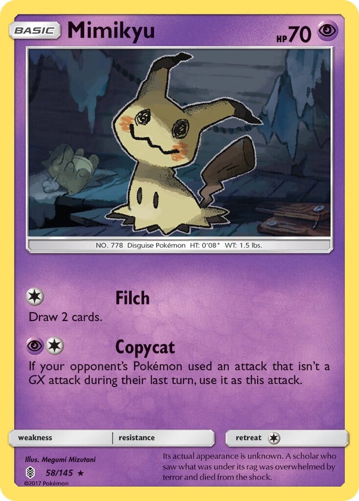Mimikyu (58/145) (Theme Deck Exclusive) [Sun & Moon: Guardians Rising] Pokemon Single Pokémon  | Multizone: Comics And Games