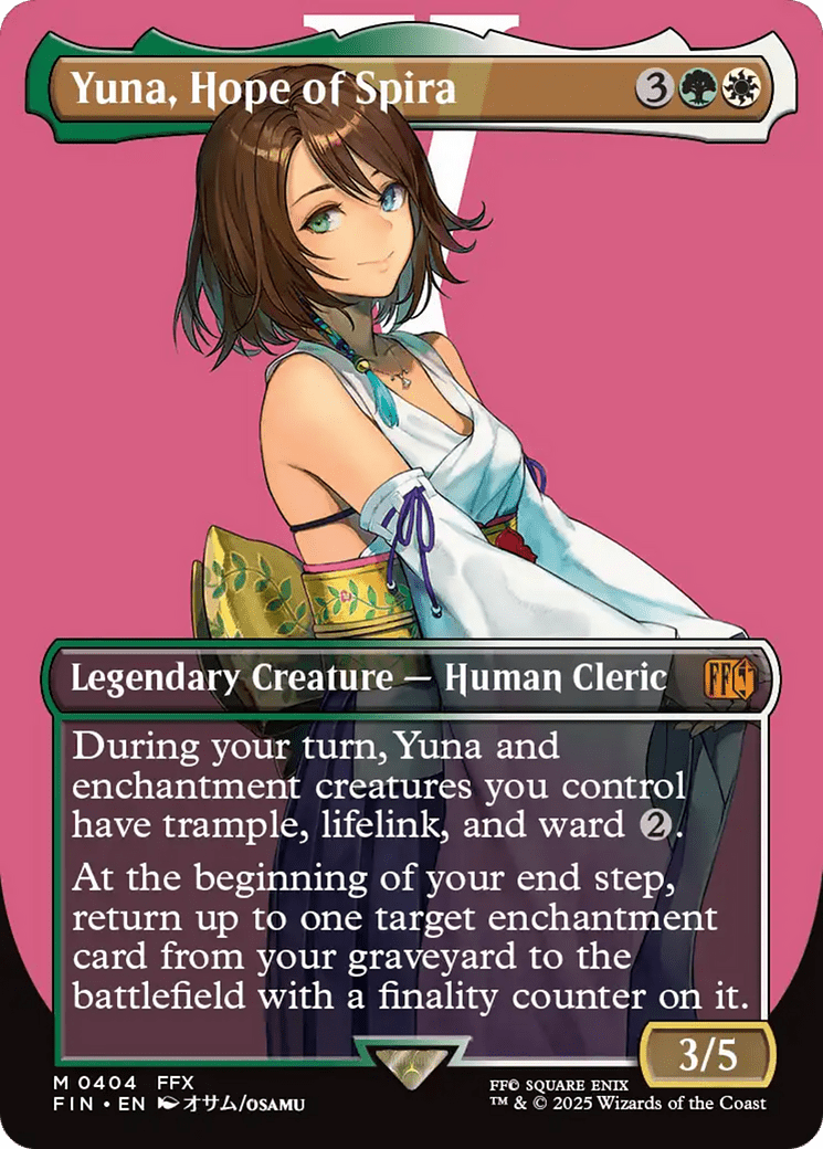 Yuna, Hope of Spira (Borderless) [FINAL FANTASY] MTG Single Magic: The Gathering  | Multizone: Comics And Games