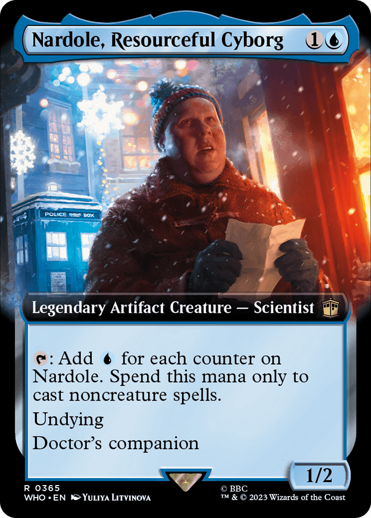 Nardole, Resourceful Cyborg (Extended Art) [Doctor Who] MTG Single Magic: The Gathering  | Multizone: Comics And Games